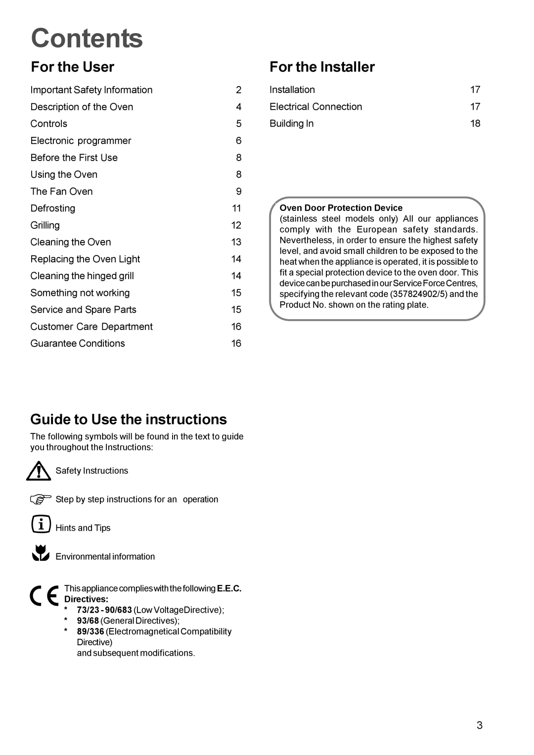 Zanussi ZBQ 365 manual Contents 