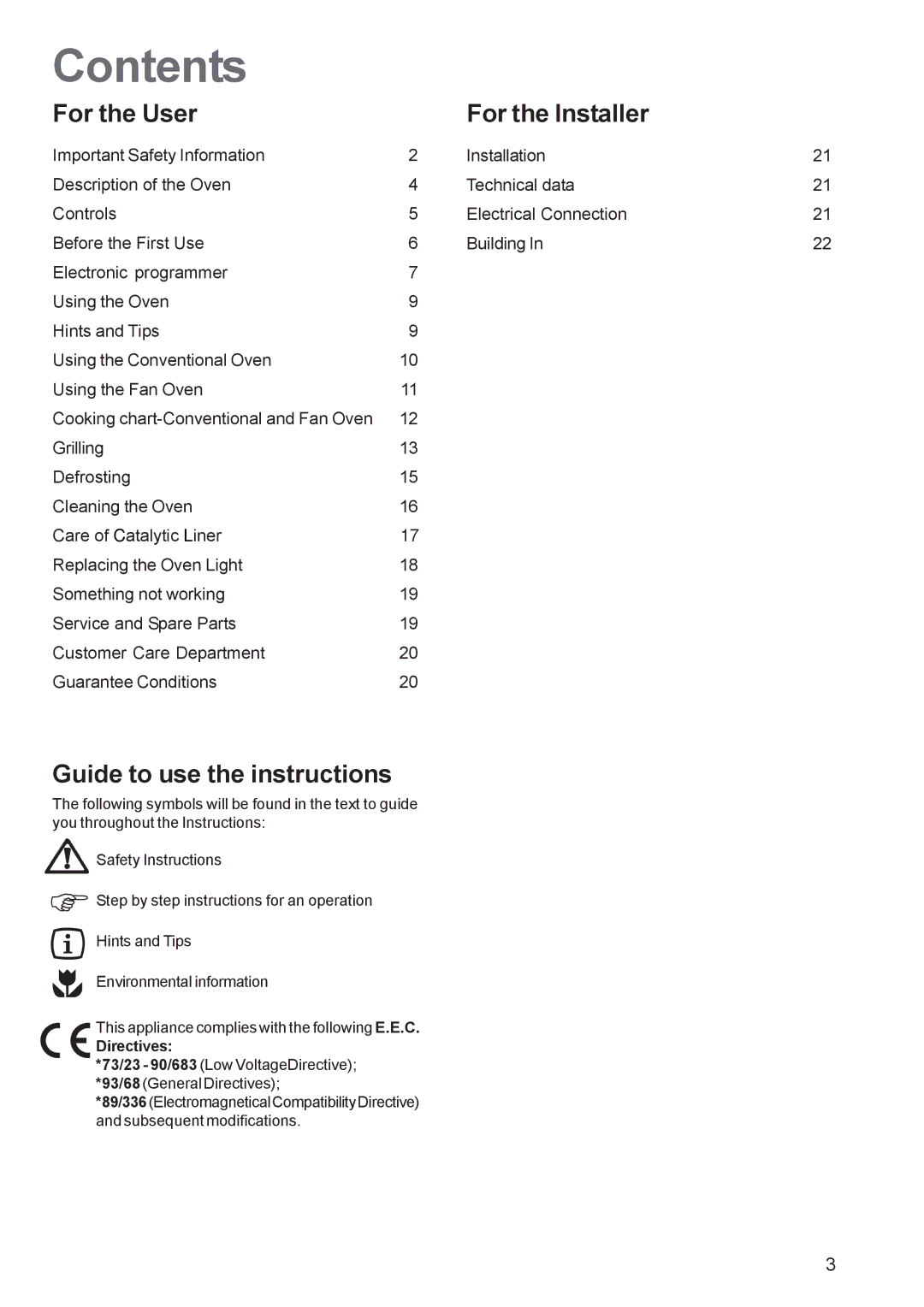 Zanussi ZBQ 865 manual Contents 