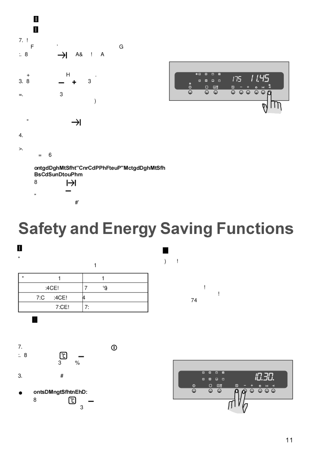 Zanussi ZBQ 965 Safety and Energy Saving Functions, To programme the Oven to switch on and off, Safety Cut-Off Function 