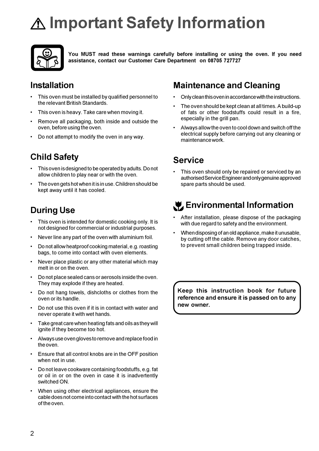 Zanussi ZBQ 965 manual Important Safety Information 