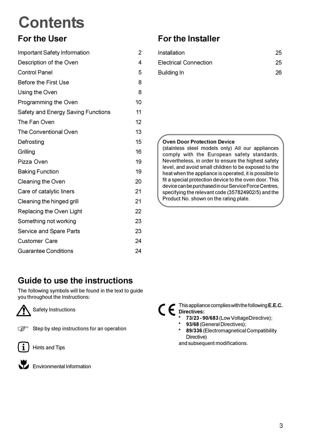 Zanussi ZBQ 965 manual Contents 