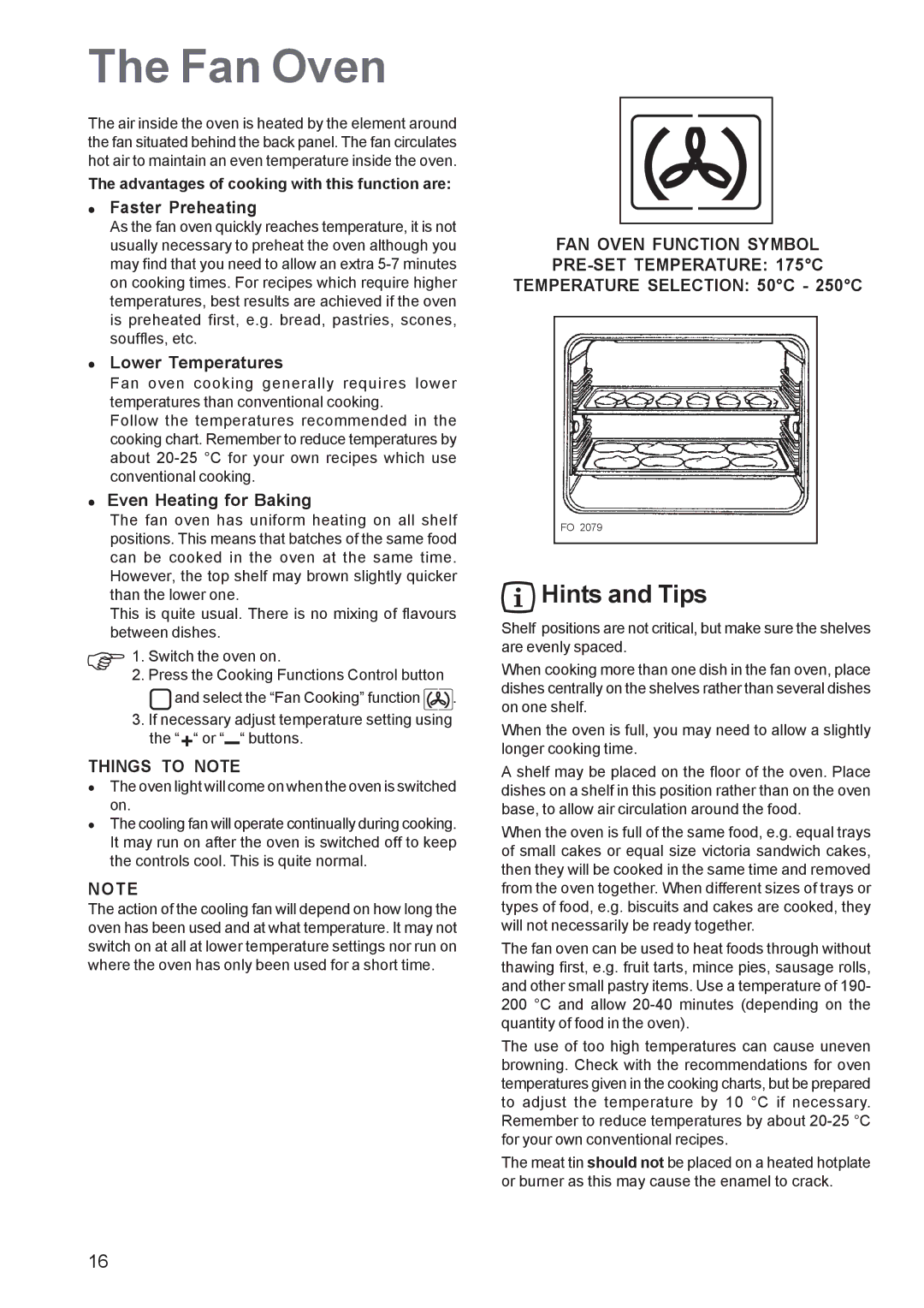 Zanussi ZBS 1063 manual Fan Oven, Advantages of cooking with this function are 