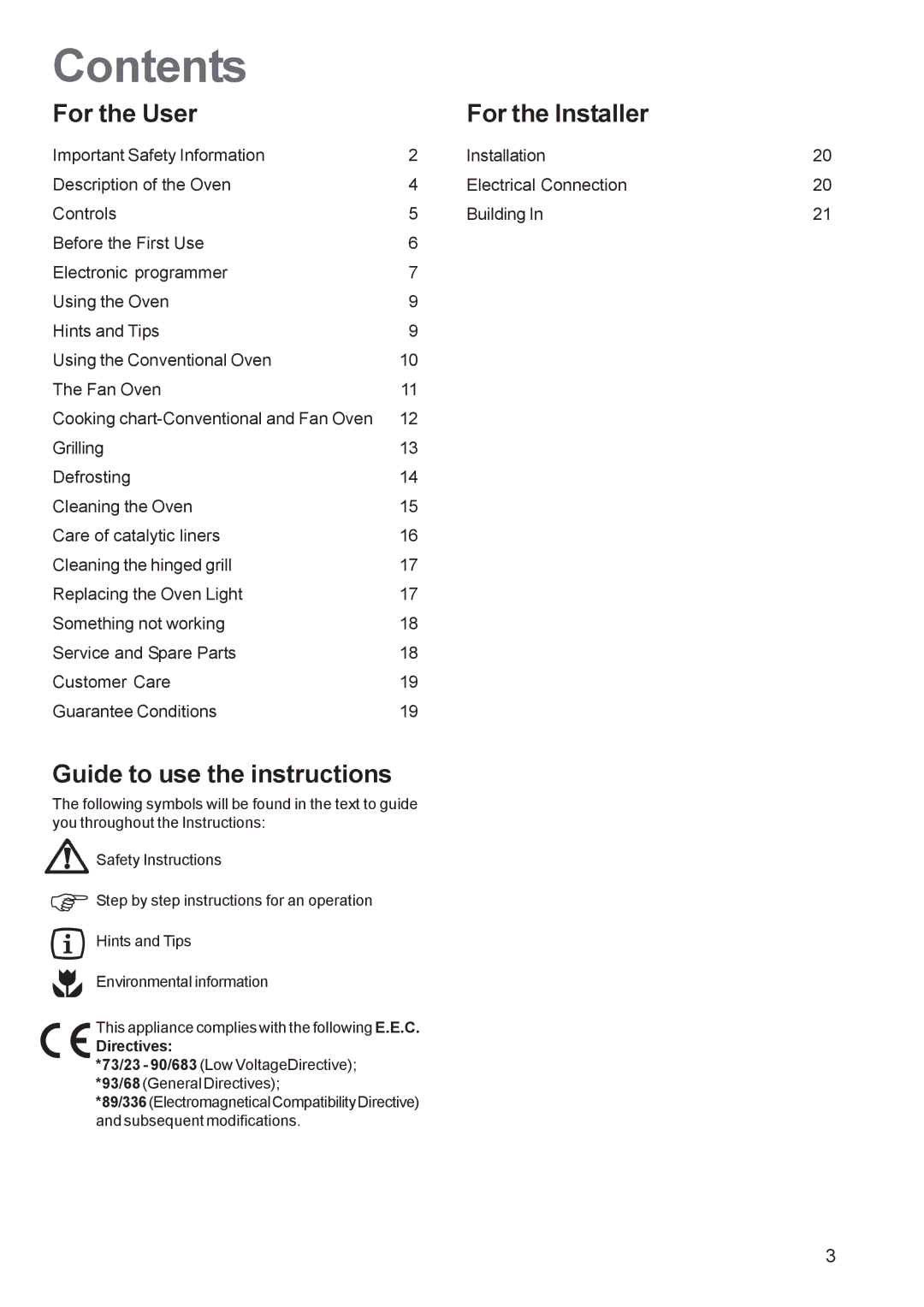 Zanussi ZBS 663 manual Contents 