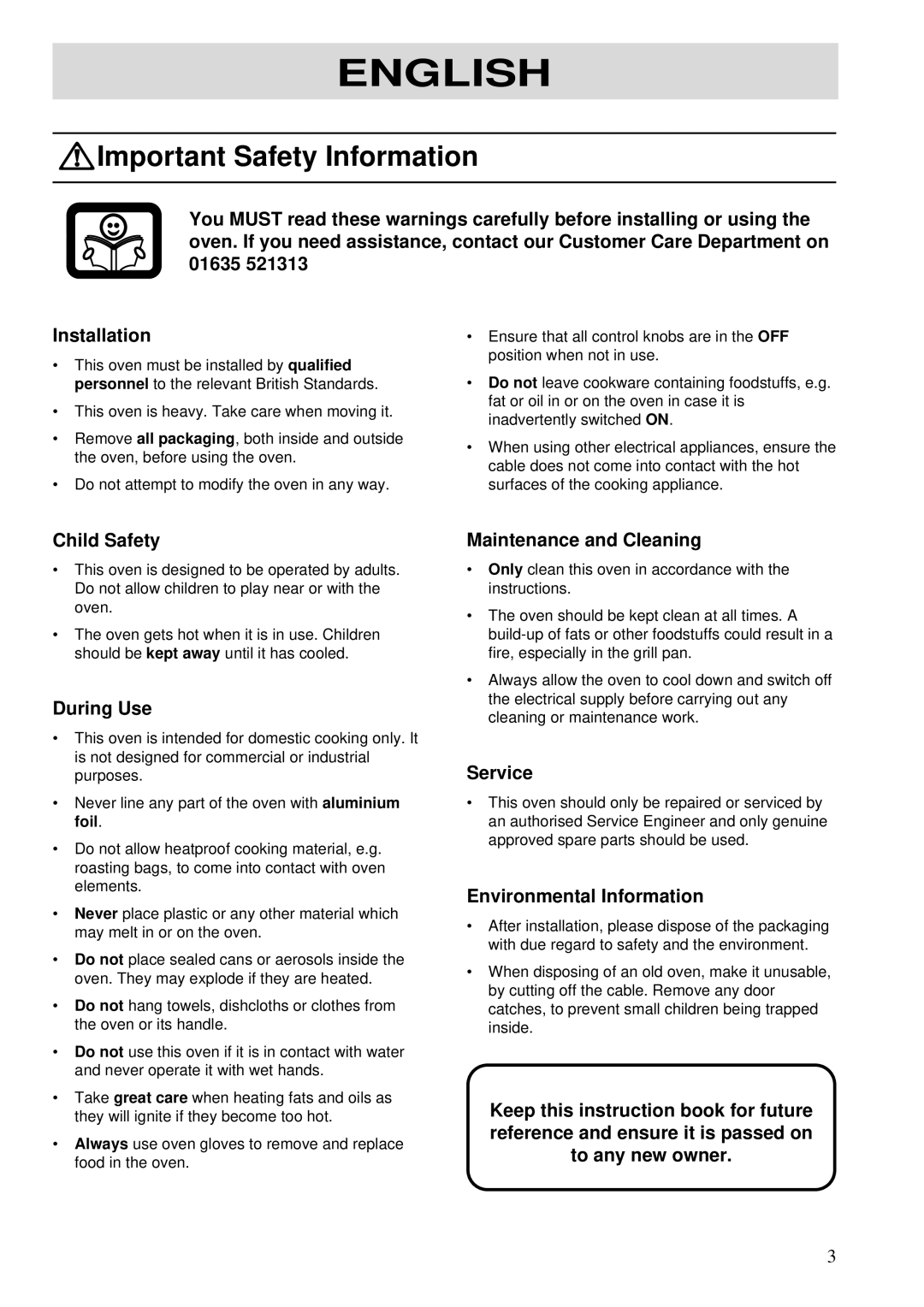 Zanussi ZBS 772 manual English, Important Safety Information 