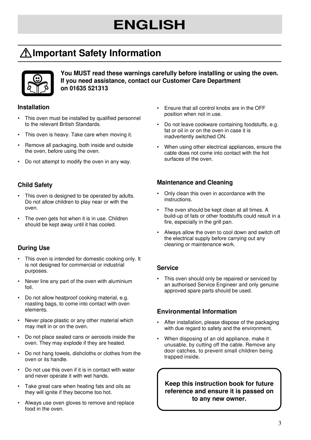 Zanussi ZBS 773 manual Important Safety Information 