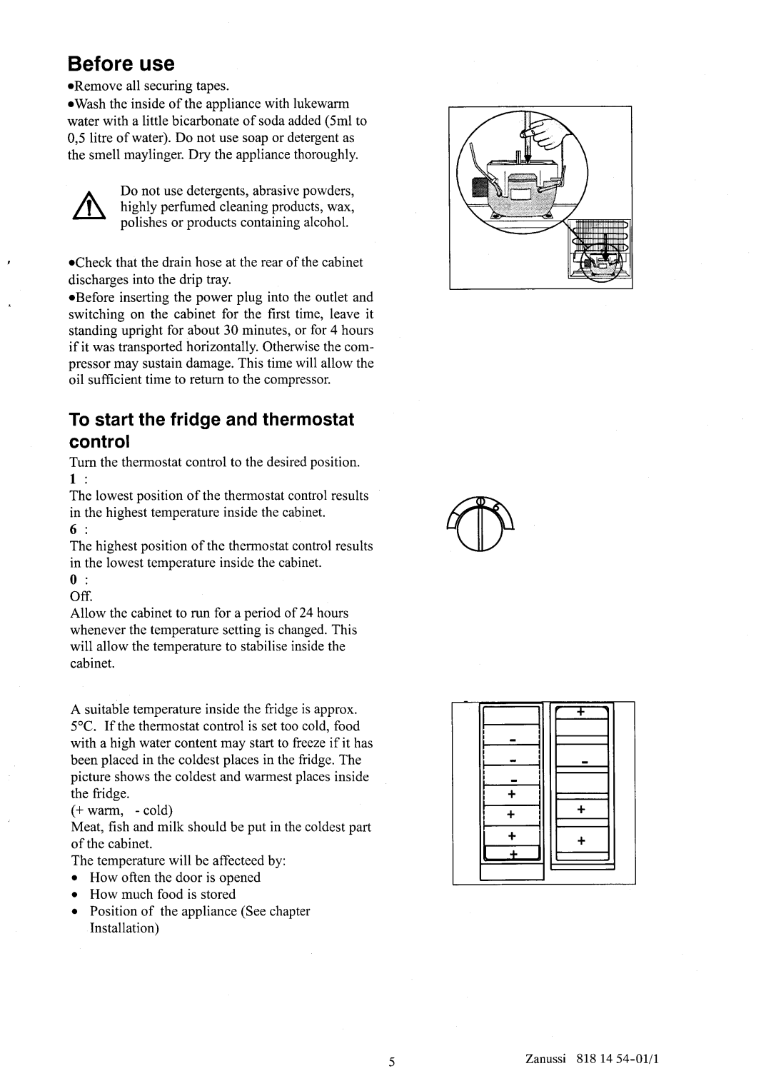 Zanussi ZC135R manual 