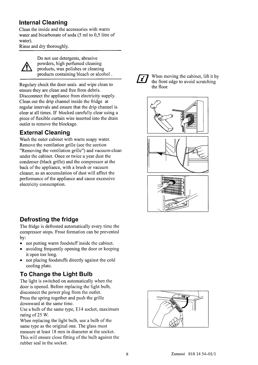 Zanussi ZC135R manual 