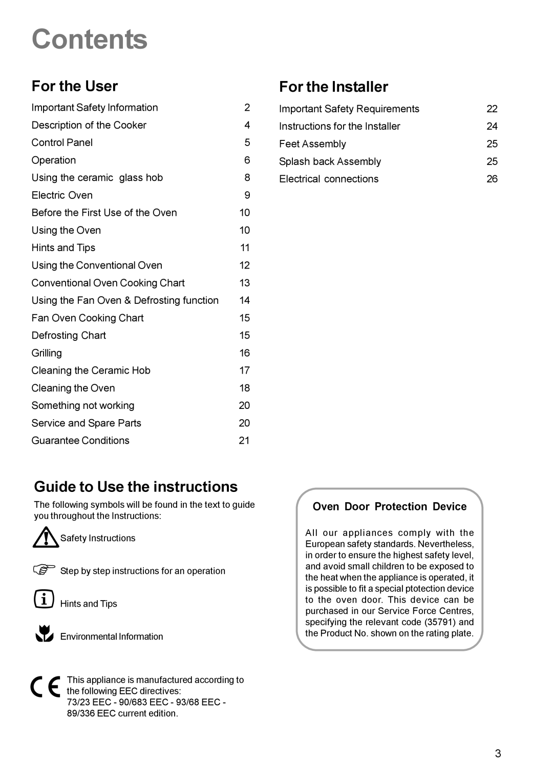 Zanussi ZCE 700 manual Contents 