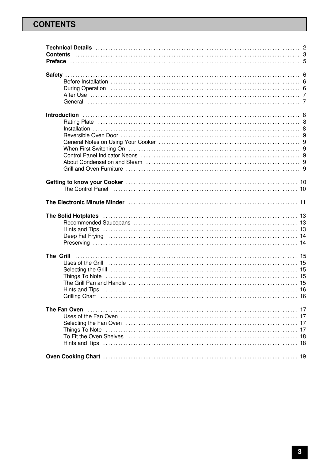 Zanussi ZCE 7200 manual Contents 