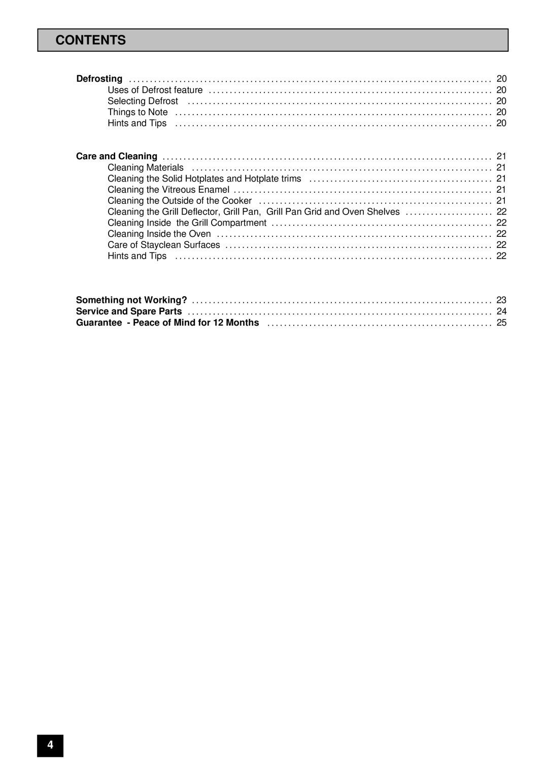 Zanussi ZCE 7200 manual Contents 