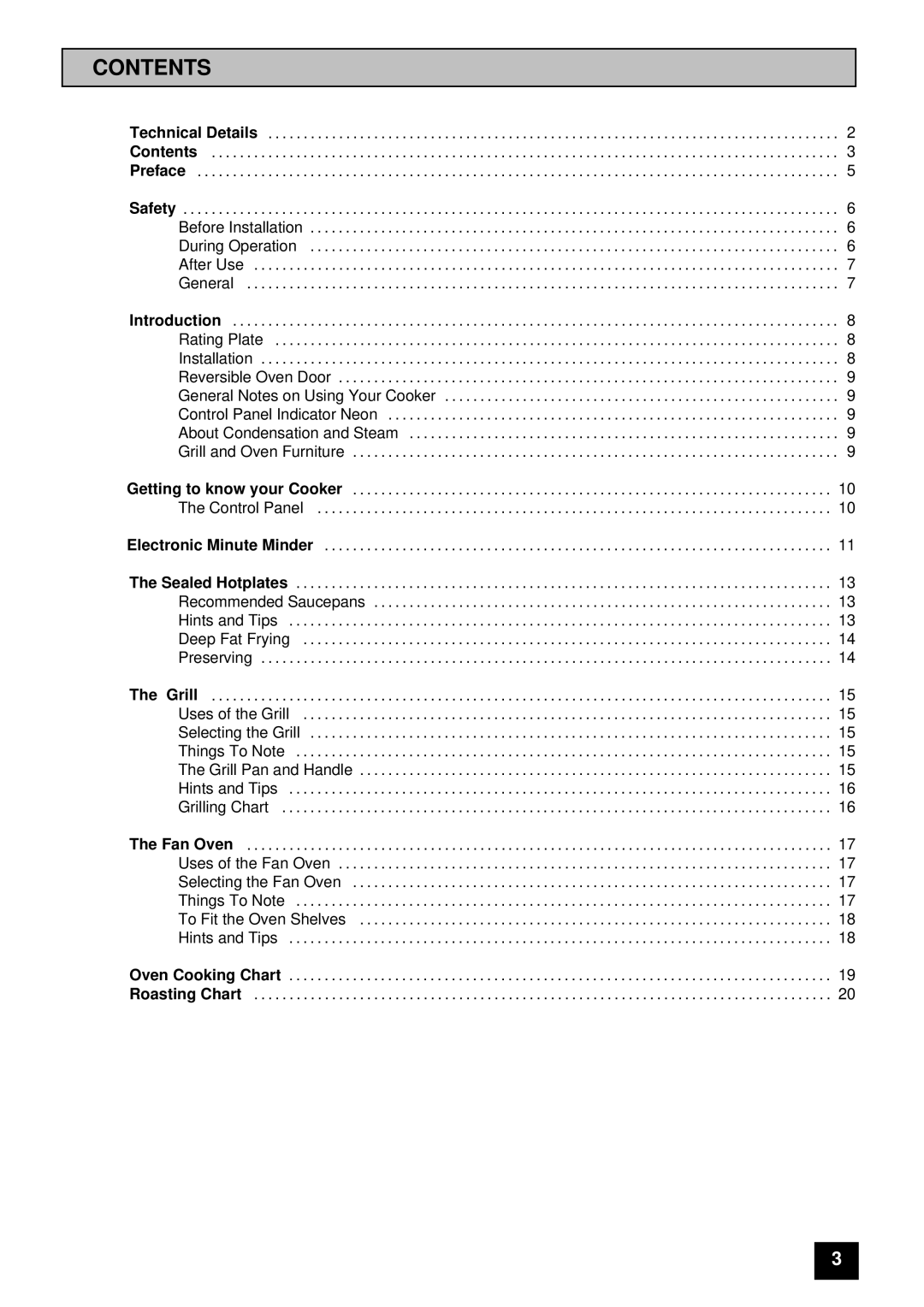 Zanussi ZCE 7300 manual Contents 