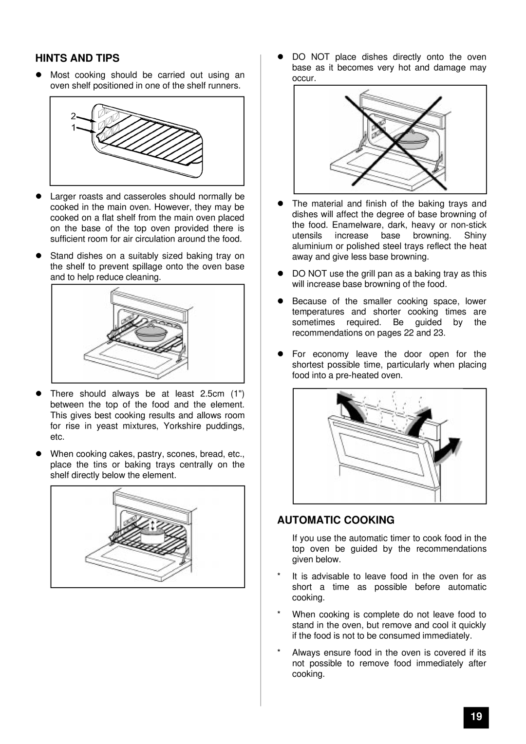 Zanussi ZCE 7500 manual LHINTS and Tips, Automatic Cooking 