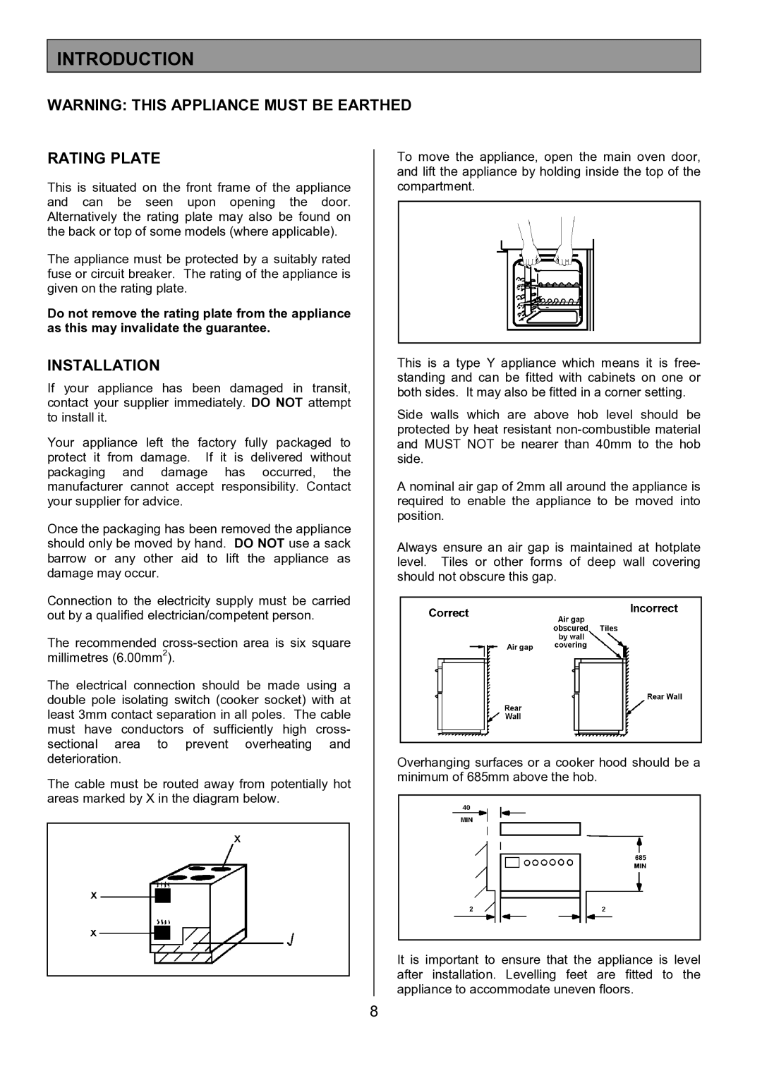 Zanussi ZCE 7551X manual Introduction, Rating Plate, Installation 