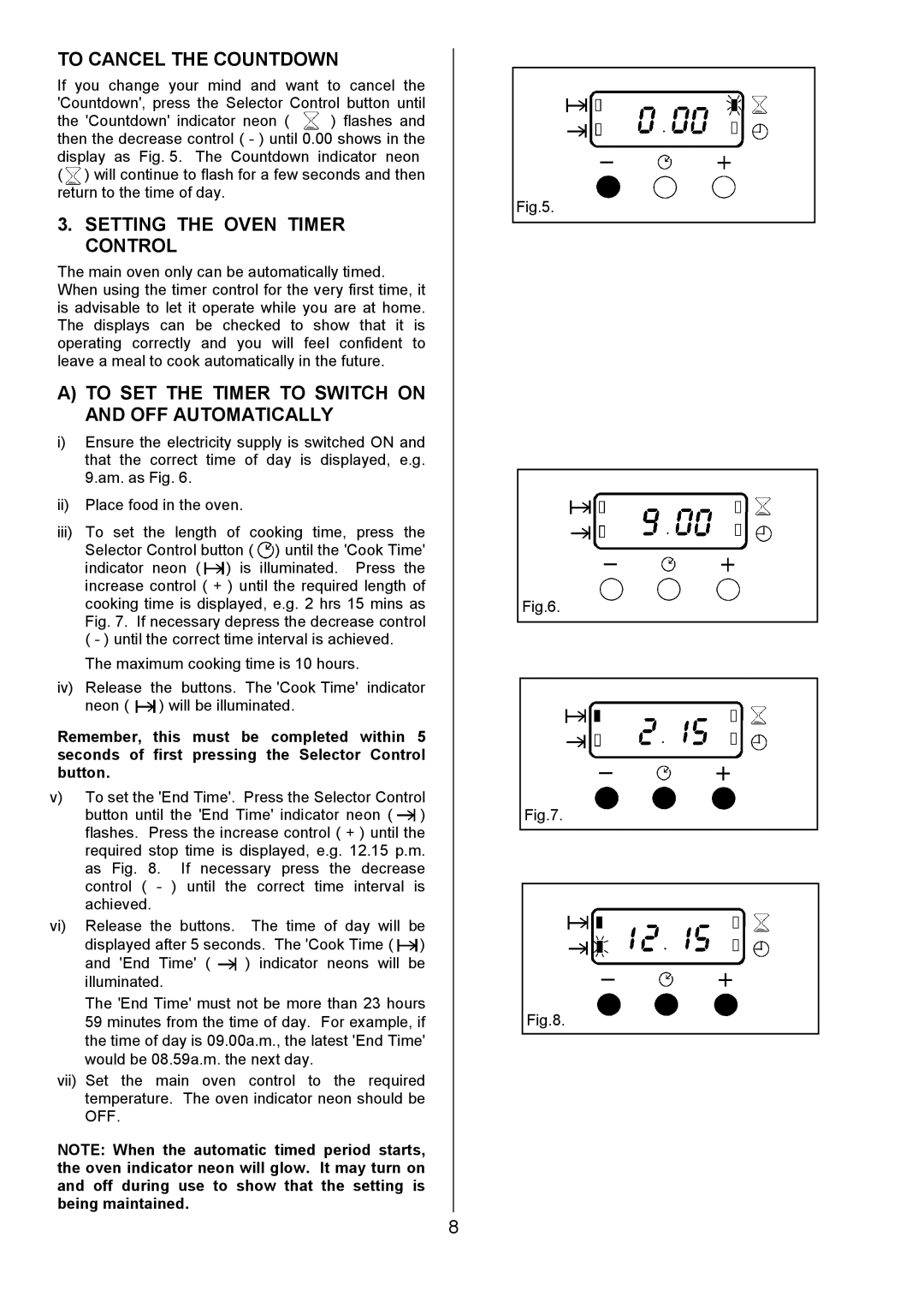 Zanussi ZCE 7680, ZCE 7690 manual To Cancel the Countdown, Setting the Oven Timer Control 