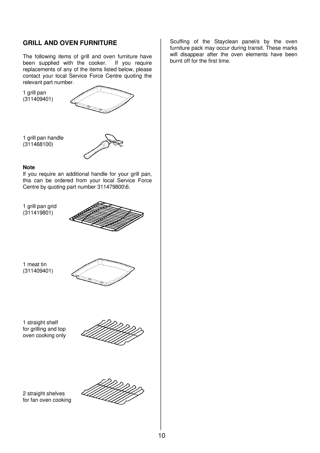 Zanussi ZCE 7700X manual Grill and Oven Furniture 