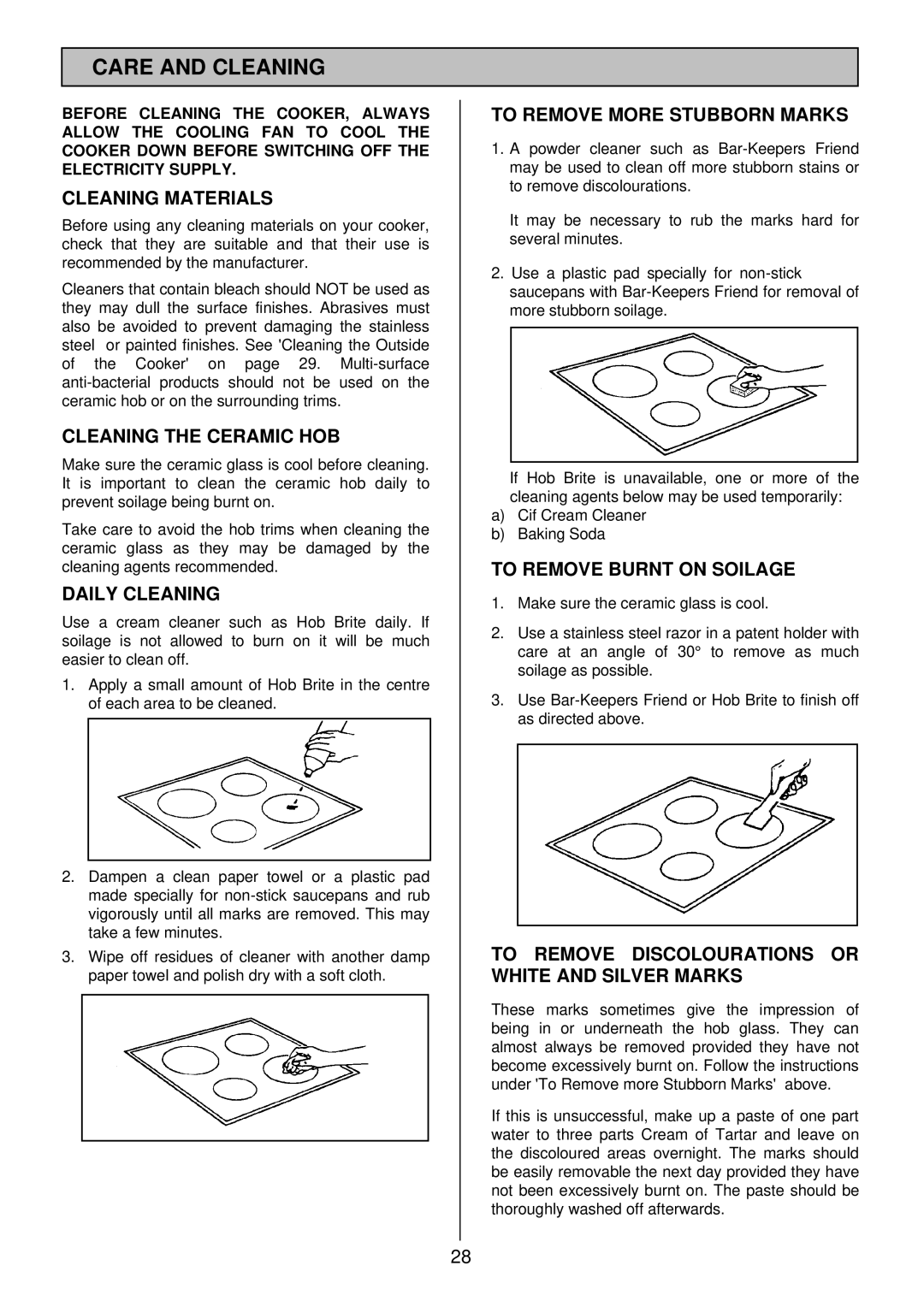 Zanussi ZCE 7700X manual Care and Cleaning 