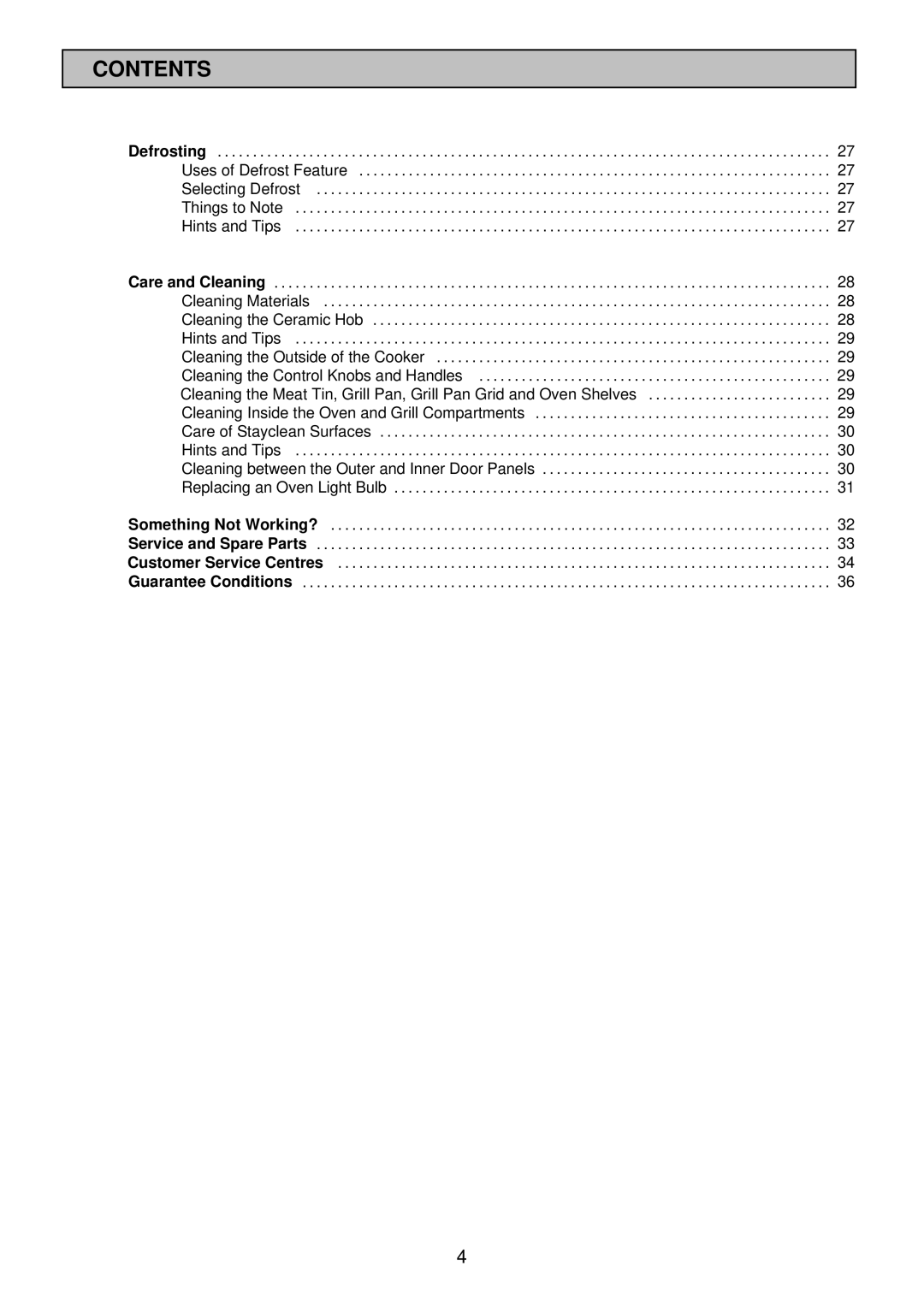 Zanussi ZCE 7700X manual Contents 