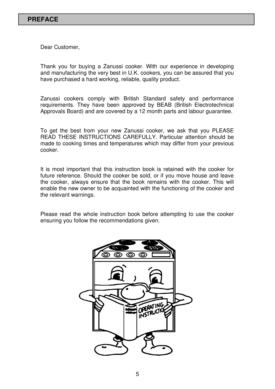 Zanussi ZCE 7700X manual Preface 