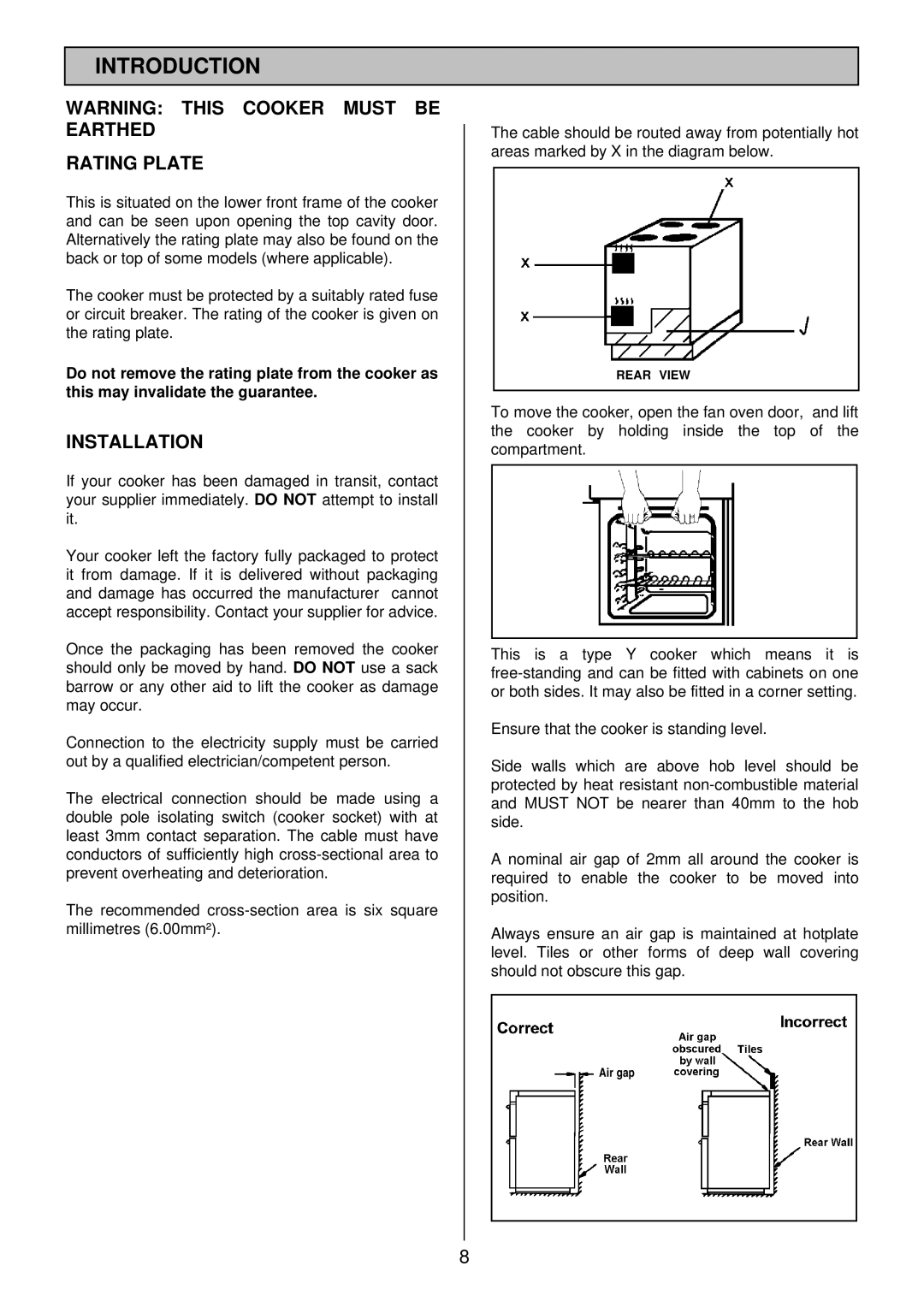 Zanussi ZCE 7700X manual Introduction, Rating Plate, Installation 