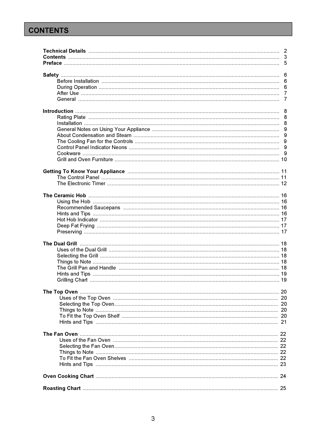 Zanussi ZCE 7701 manual Contents 