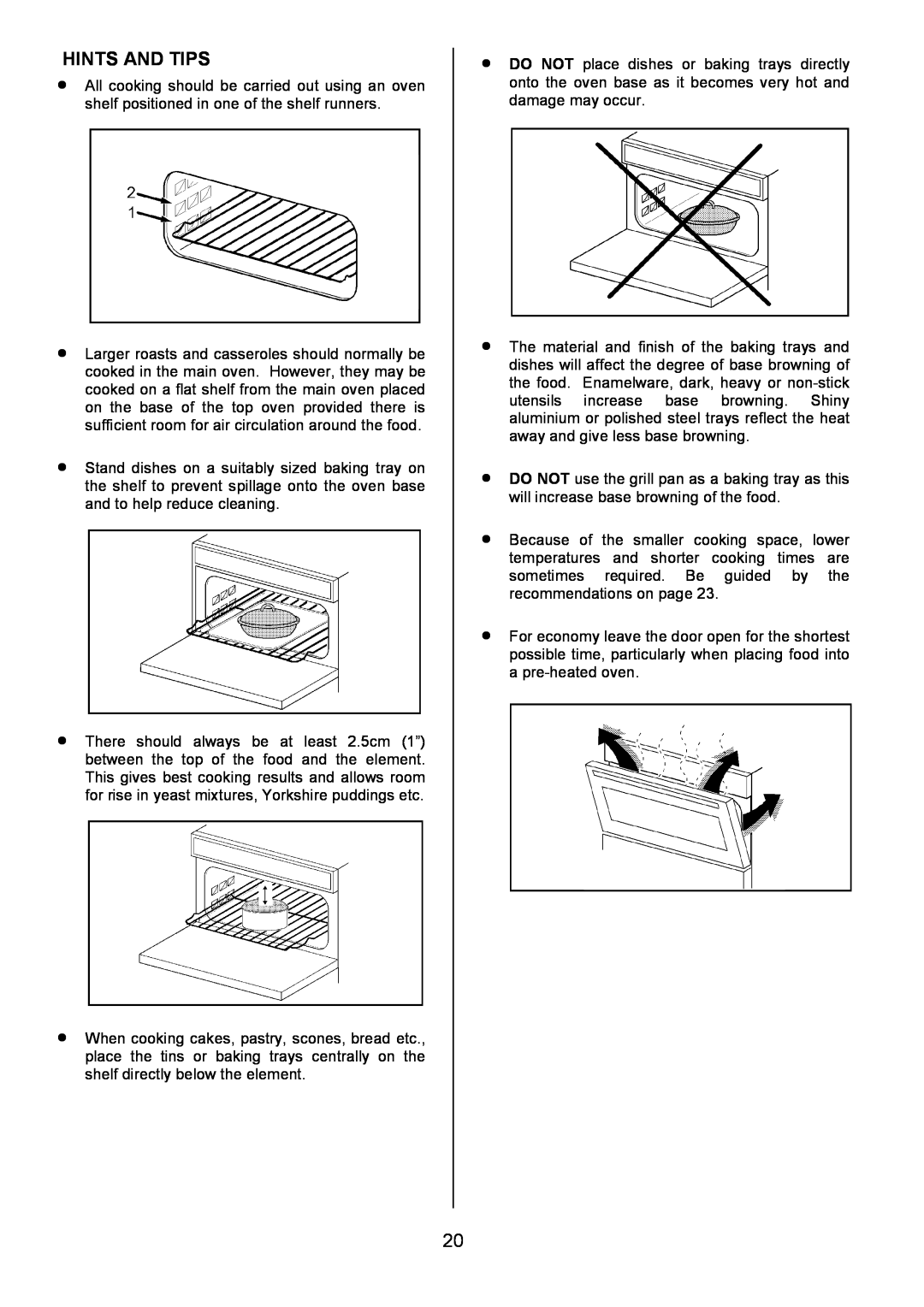 Zanussi ZCE 8020AX/CH manual Hints And Tips 