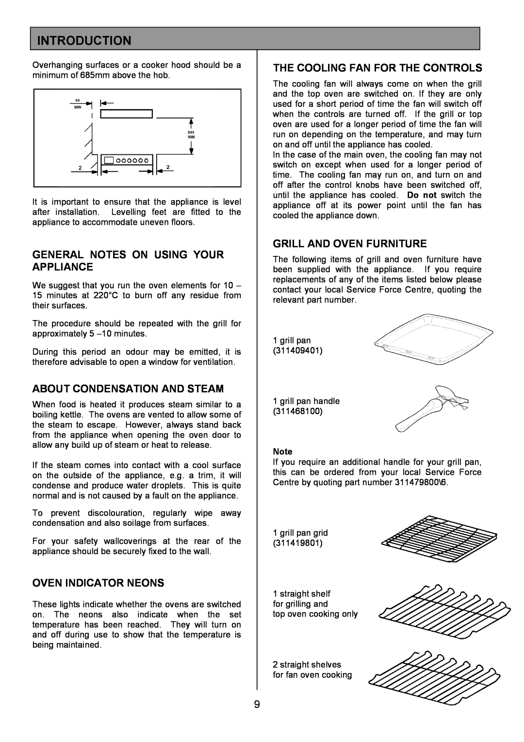 Zanussi ZCE 8020AX/CH manual General Notes On Using Your Appliance, About Condensation And Steam, Oven Indicator Neons 