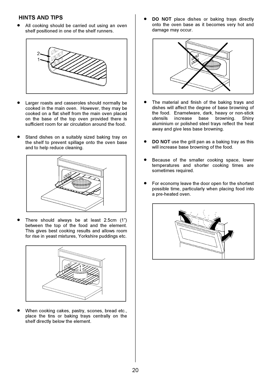 Zanussi ZCE 8021 manual Hints and Tips 