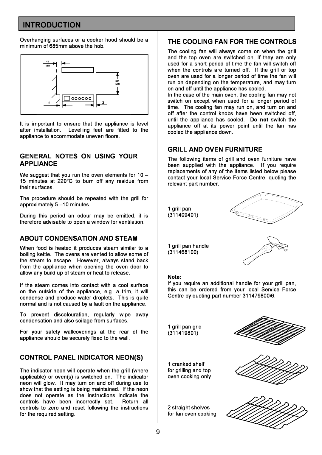 Zanussi ZCE 8021 manual General Notes On Using Your Appliance, About Condensation And Steam, Control Panel Indicator Neons 