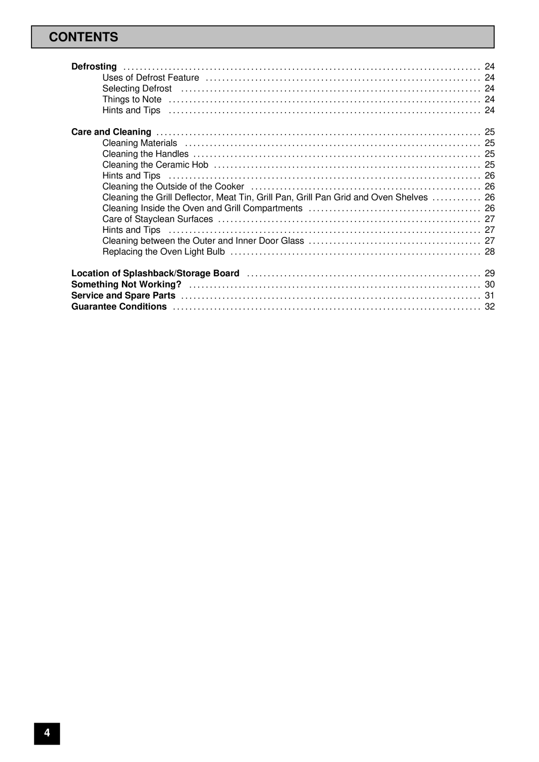 Zanussi ZCE ID manual Contents 