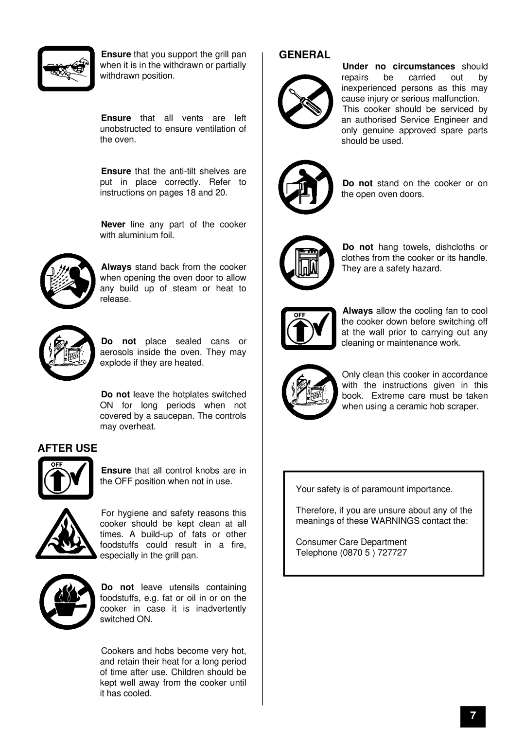 Zanussi ZCE ID manual After USE, General 