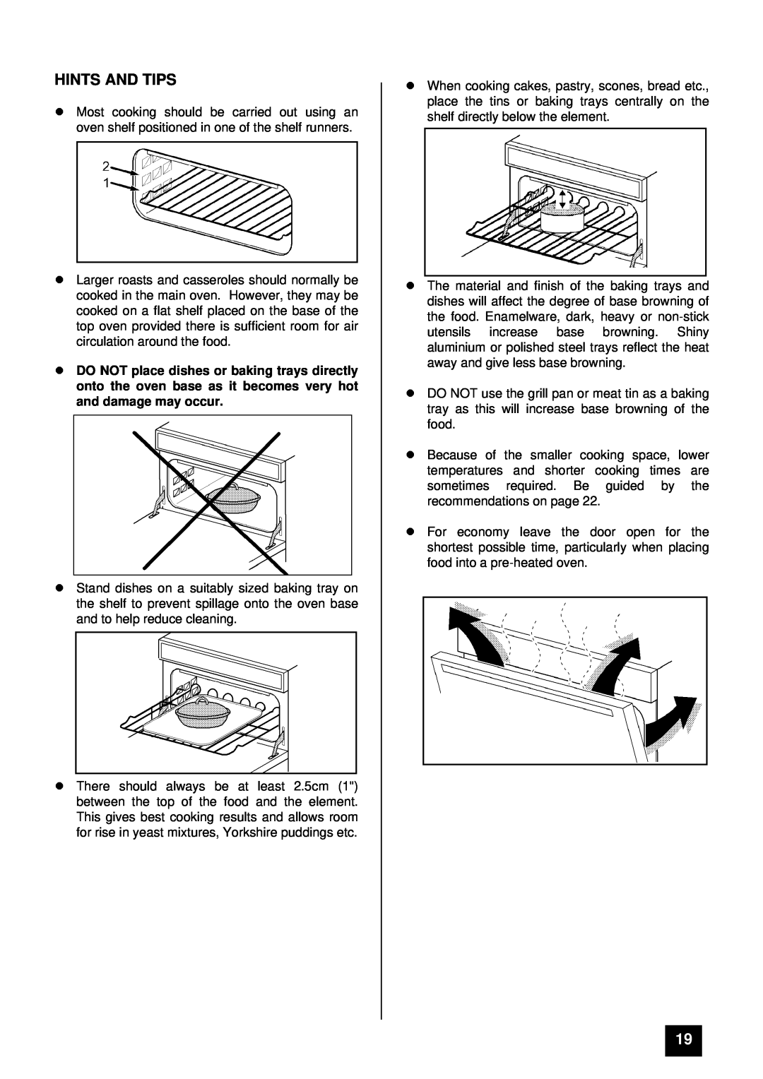 Zanussi ZCE ID manual lHINTS AND TIPS, land damage may occur 