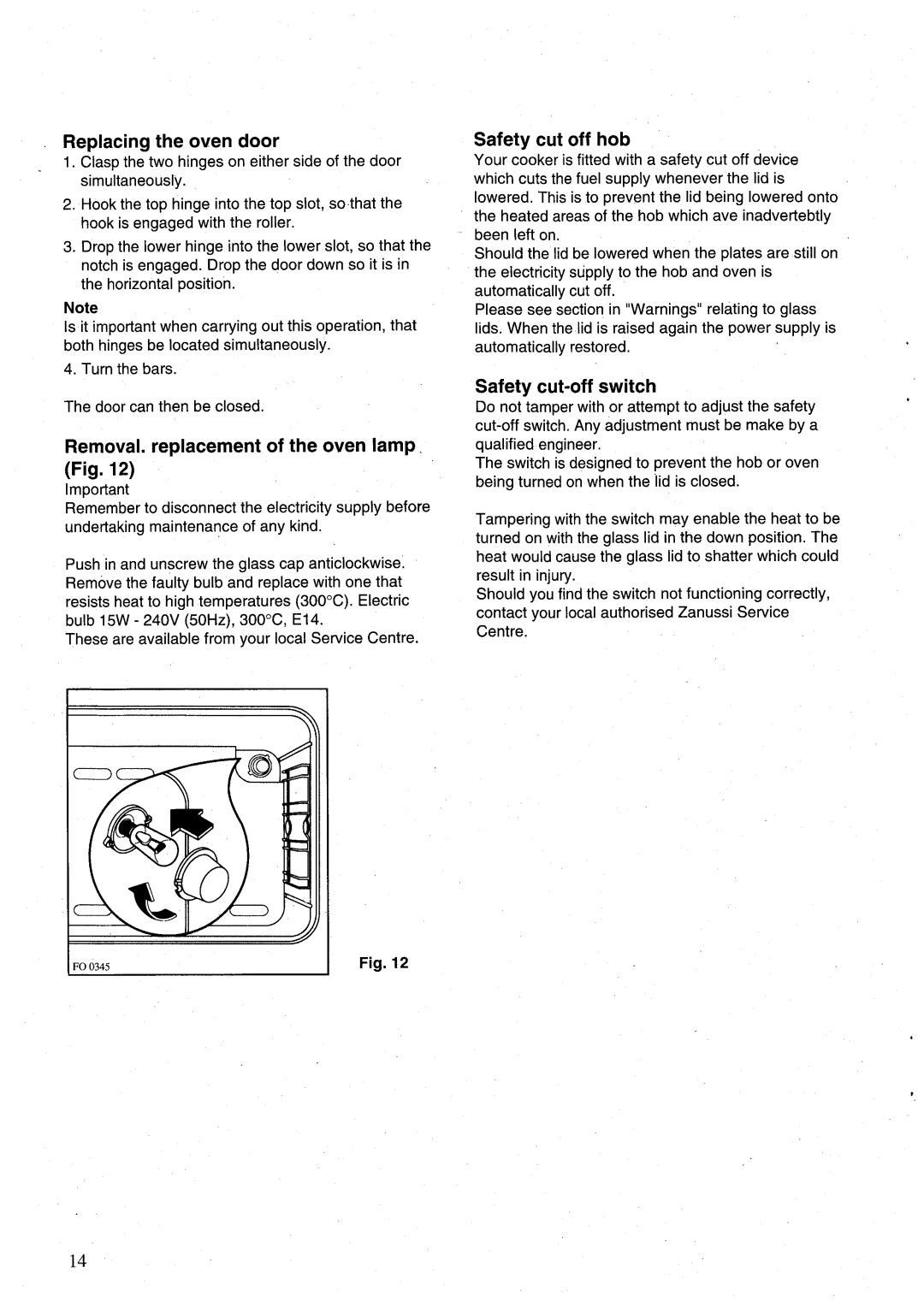 Zanussi ZCE7000W, ZCE7000B manual 