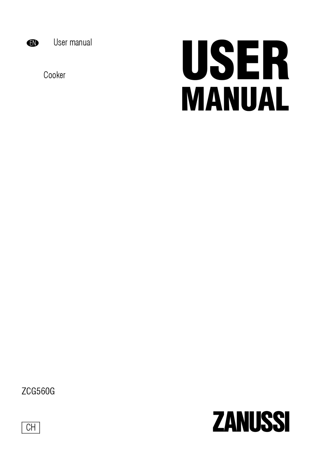 Zanussi ZCG560G user manual 