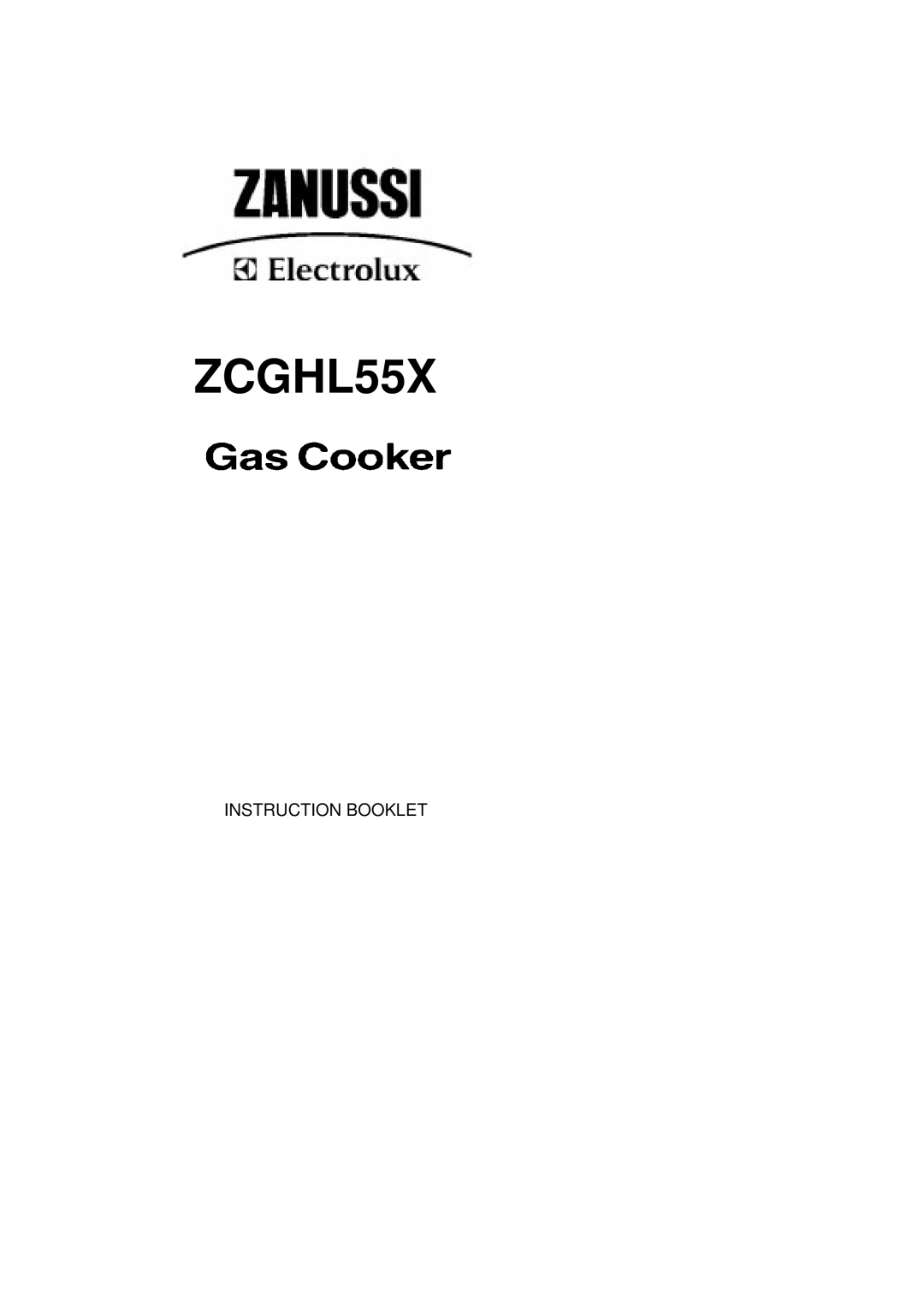 Zanussi ZCGHL55X manual 