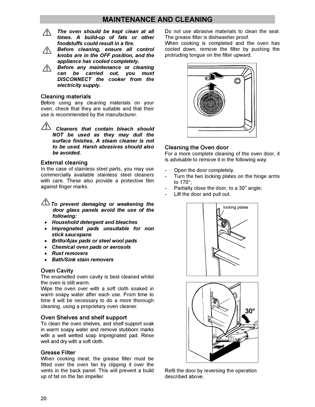 Zanussi ZCM 531 GB manual Maintenance and Cleaning 