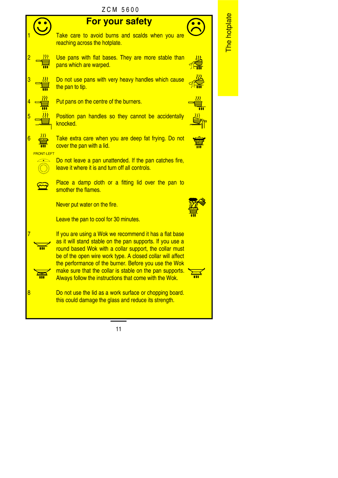 Zanussi ZCM 5600 manual For your safety 