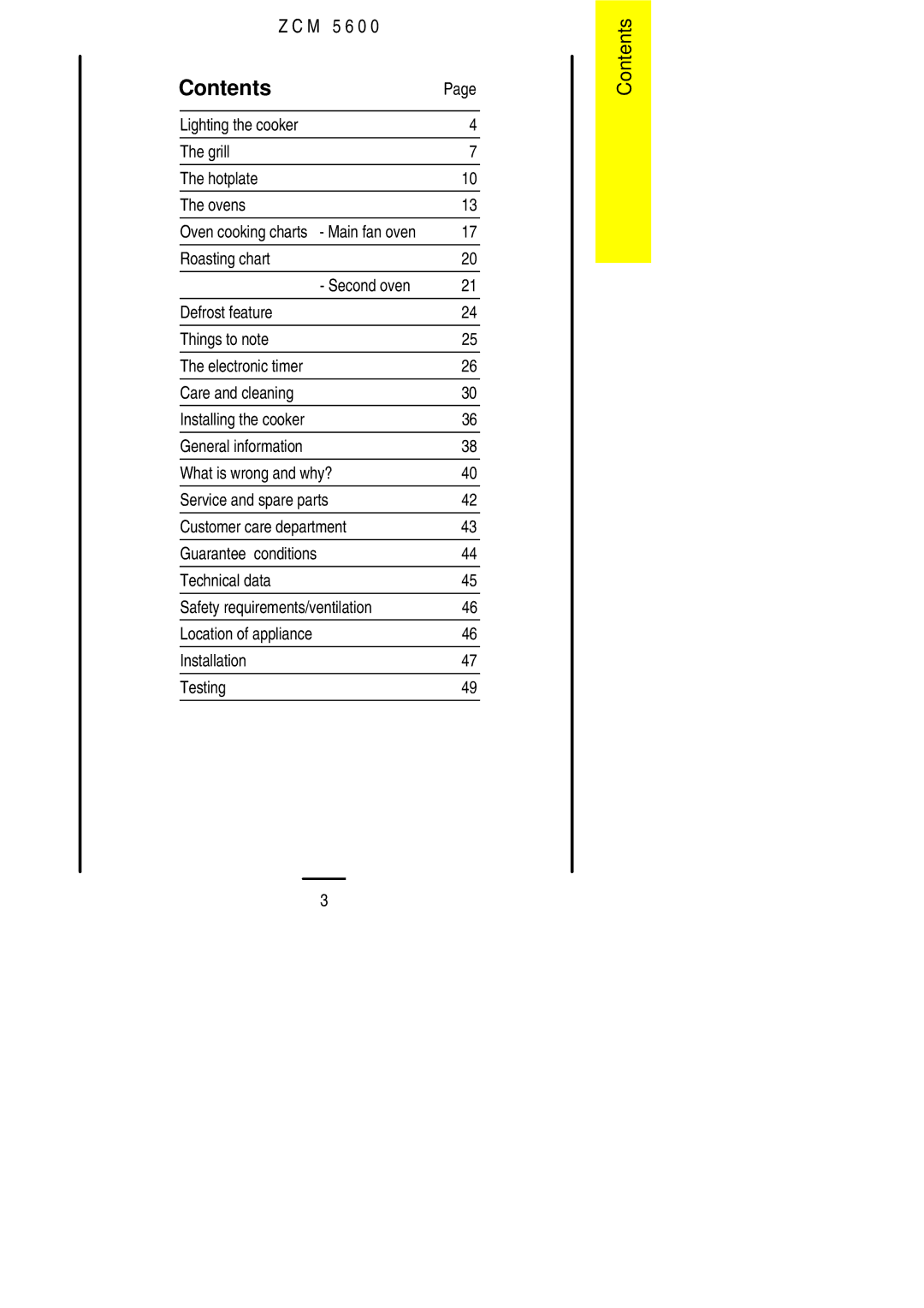 Zanussi ZCM 5600 manual Contents 