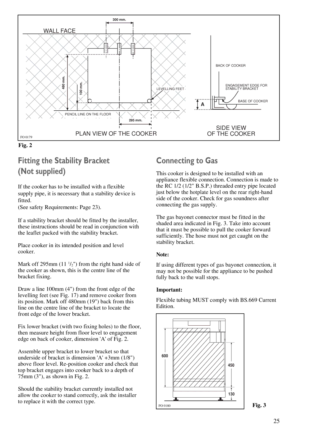 Zanussi ZCM 610 X, ZCM 600 W manual Connecting to Gas, Wall Face 