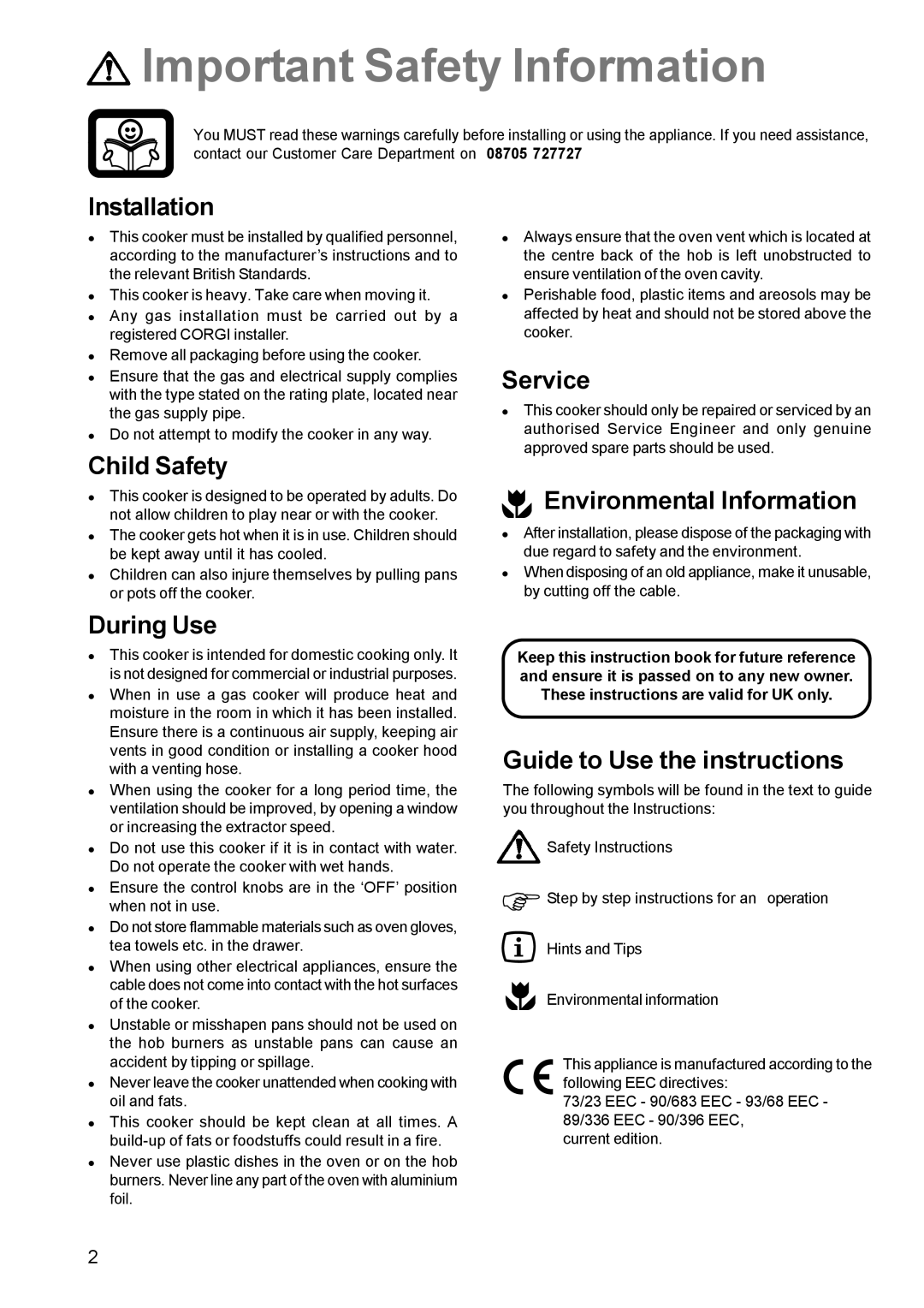 Zanussi ZCM 631 manual Important Safety Information 