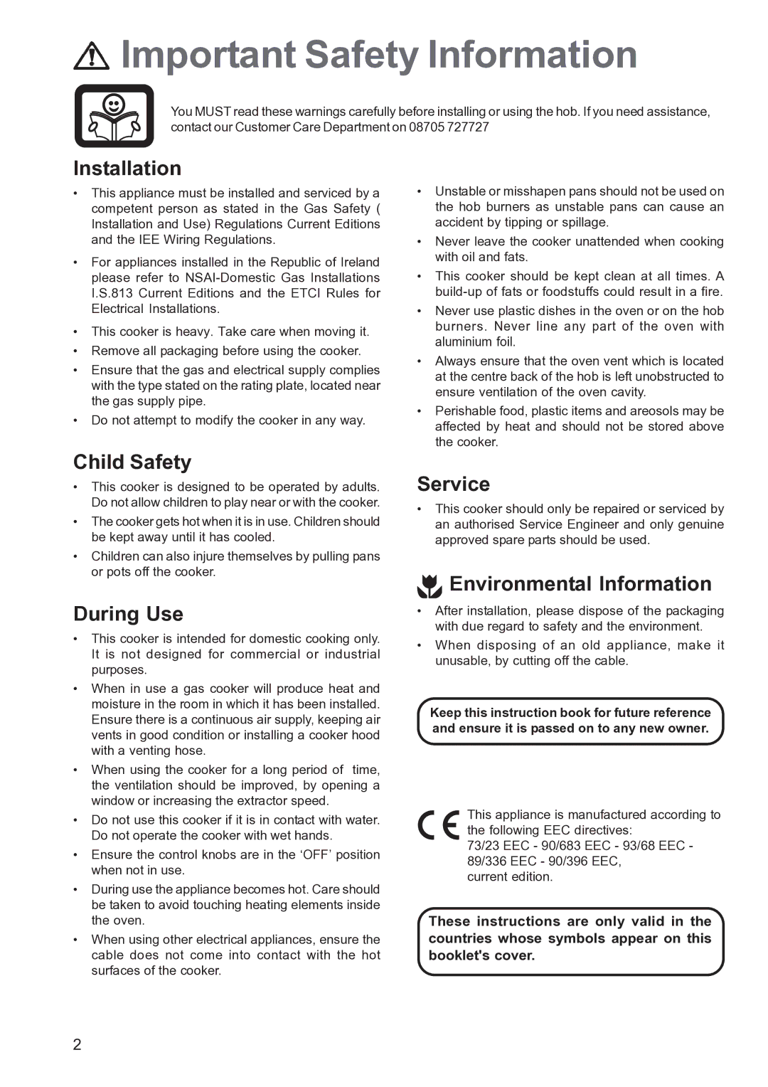 Zanussi ZCM 640 ZCM 641 manual Important Safety Information 