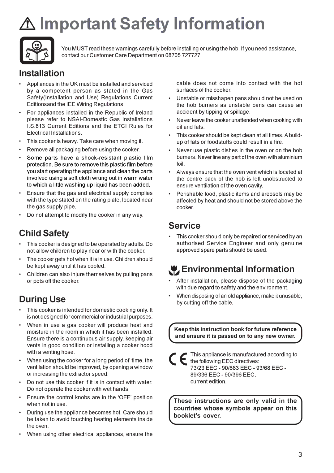 Zanussi ZCM 651, ZCM 650 manual Important Safety Information 