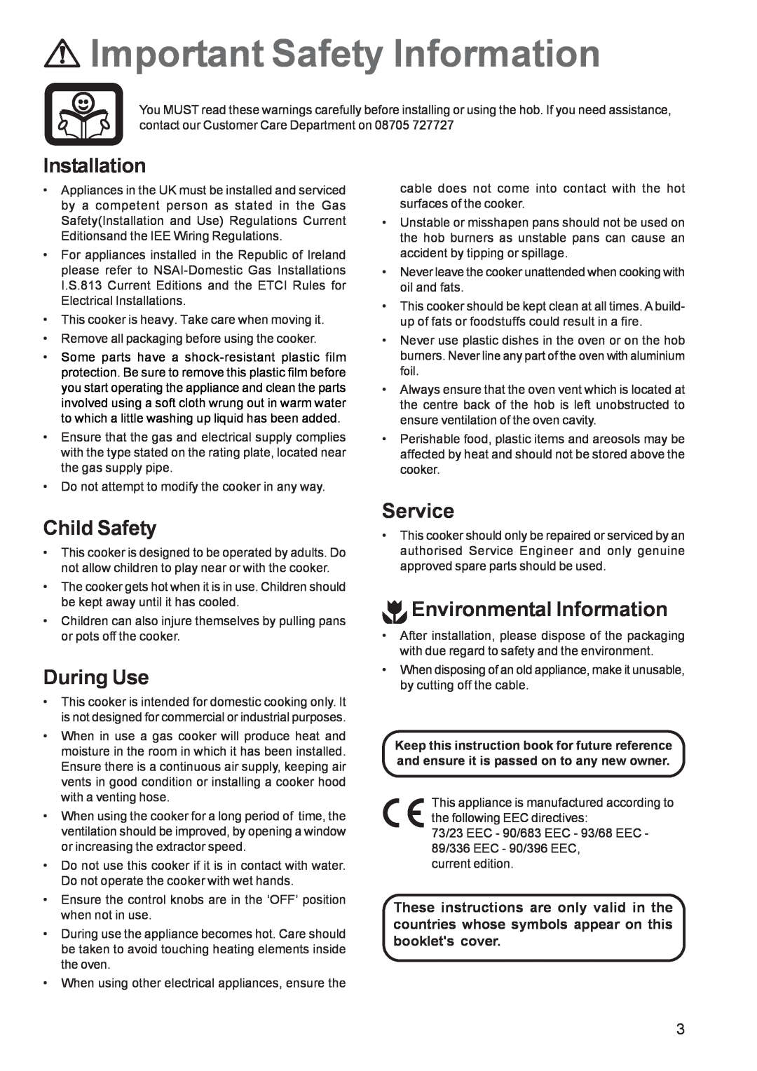 Zanussi ZCM 650 ZCM 651 manual Important Safety Information, Installation, Child Safety, During Use, Service 