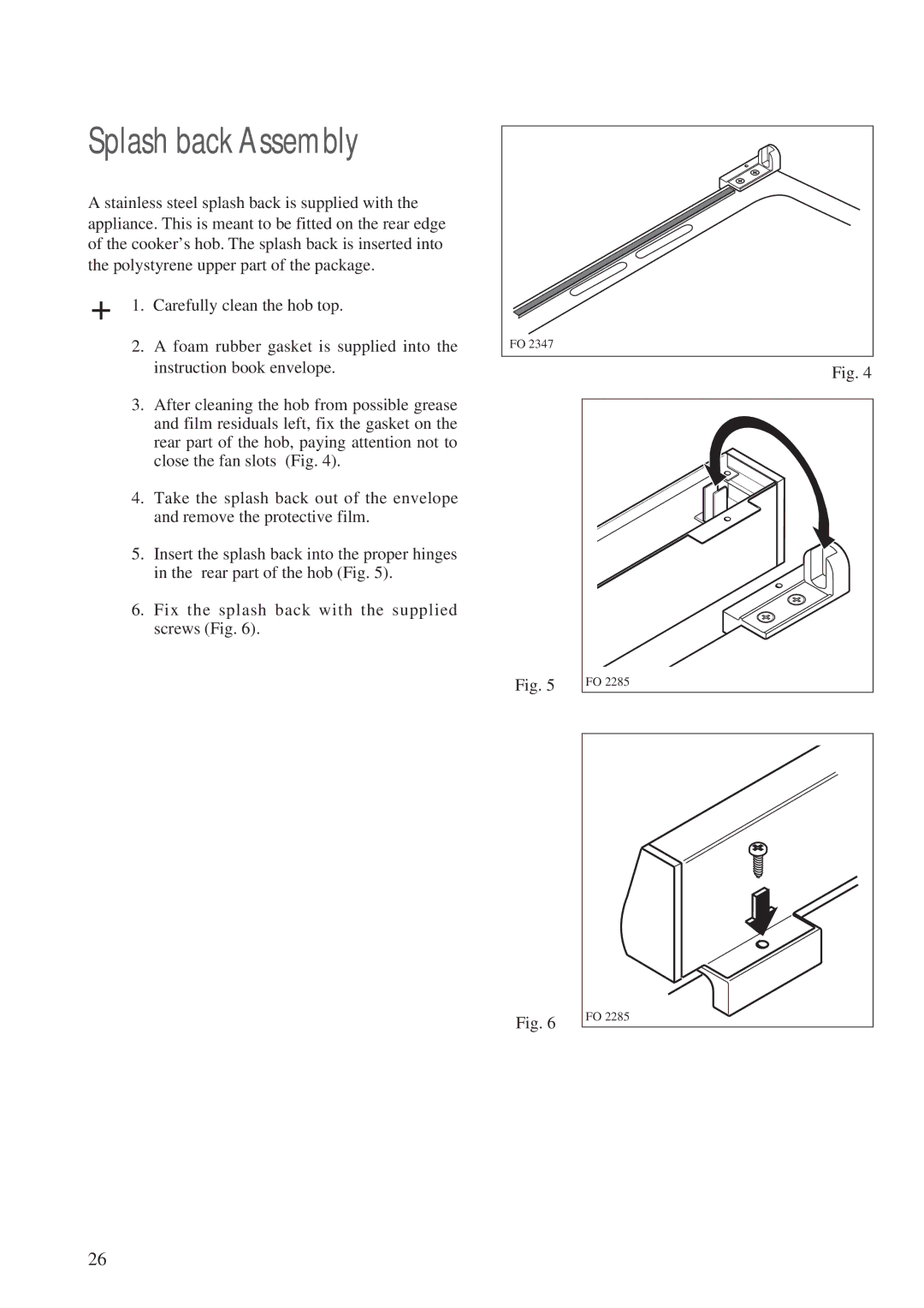 Zanussi ZCM 700 X manual Splash back Assembly 