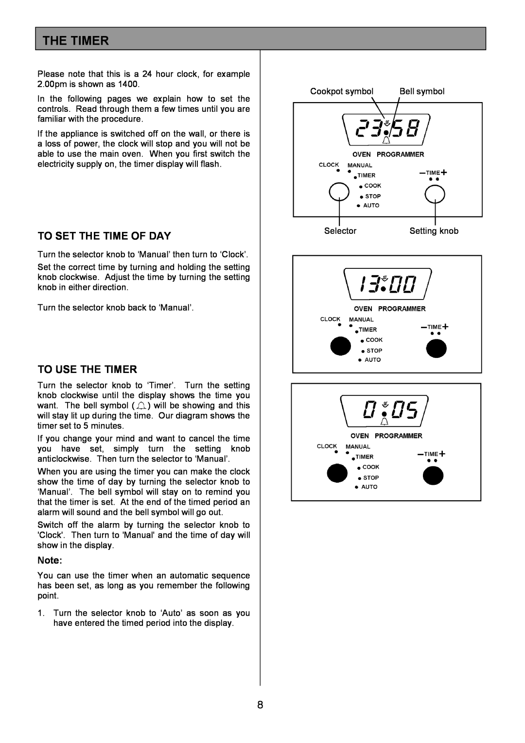 Zanussi ZCM 8021 manual To Set The Time Of Day, To Use The Timer 