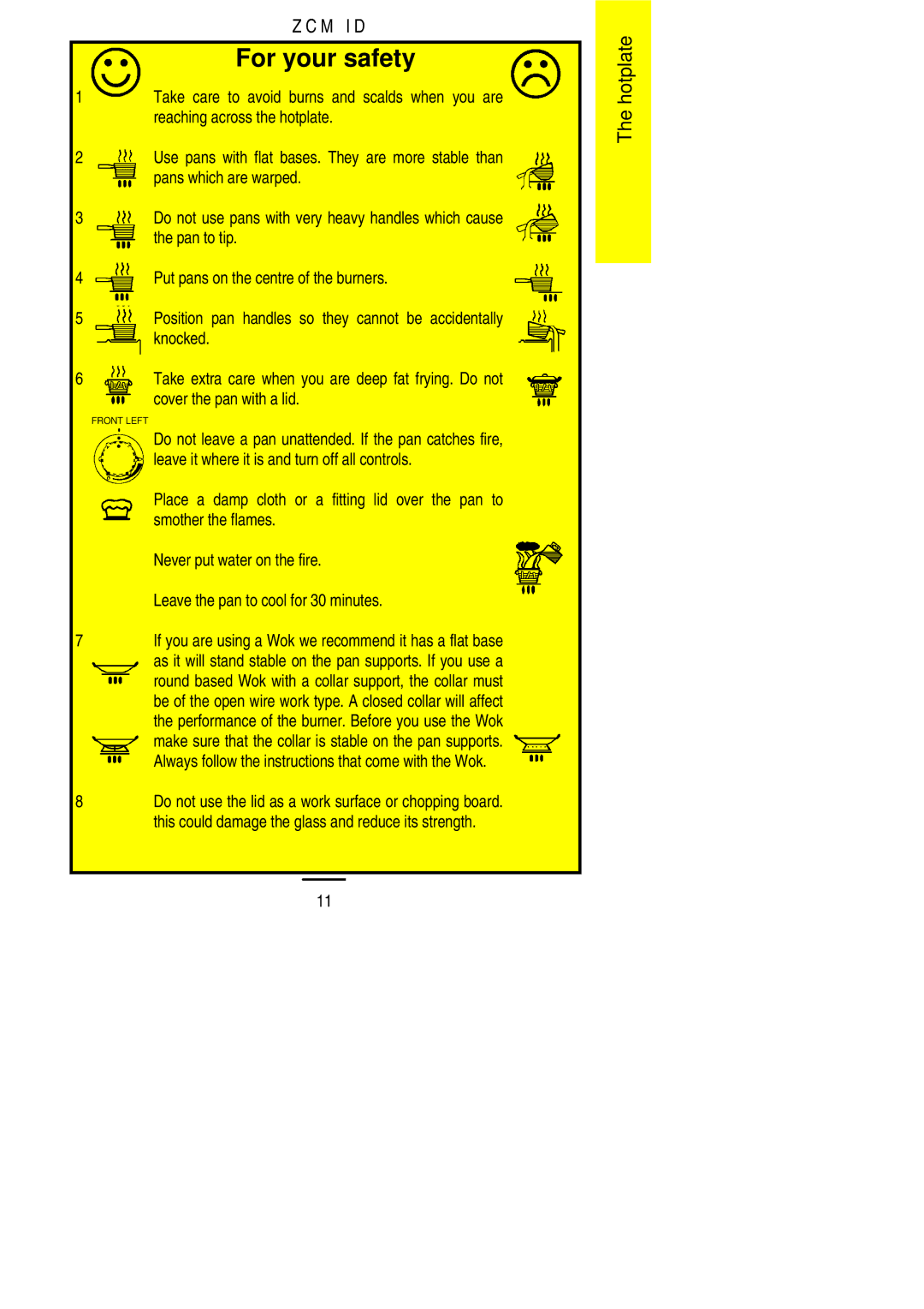 Zanussi ZCM ID manual For your safety 