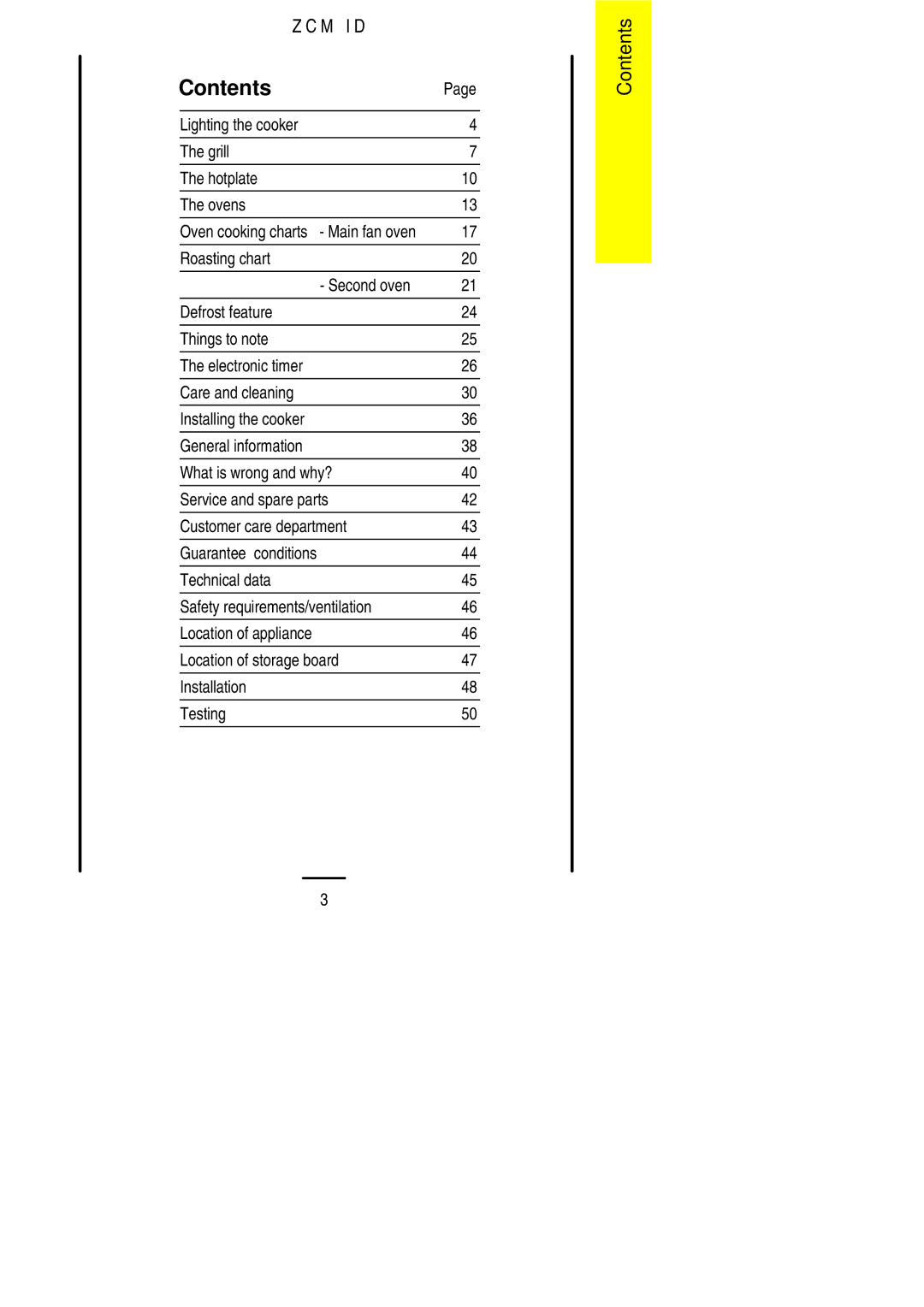 Zanussi ZCM ID manual Contents 