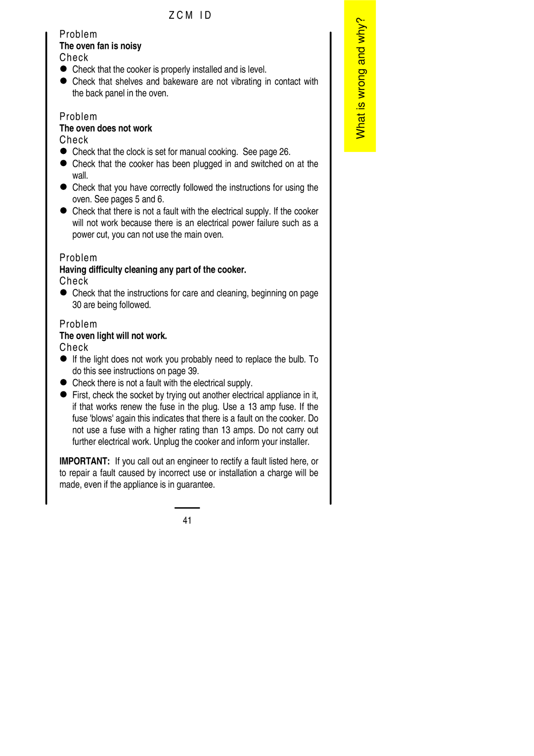 Zanussi ZCM ID manual Oven. See pages 5 