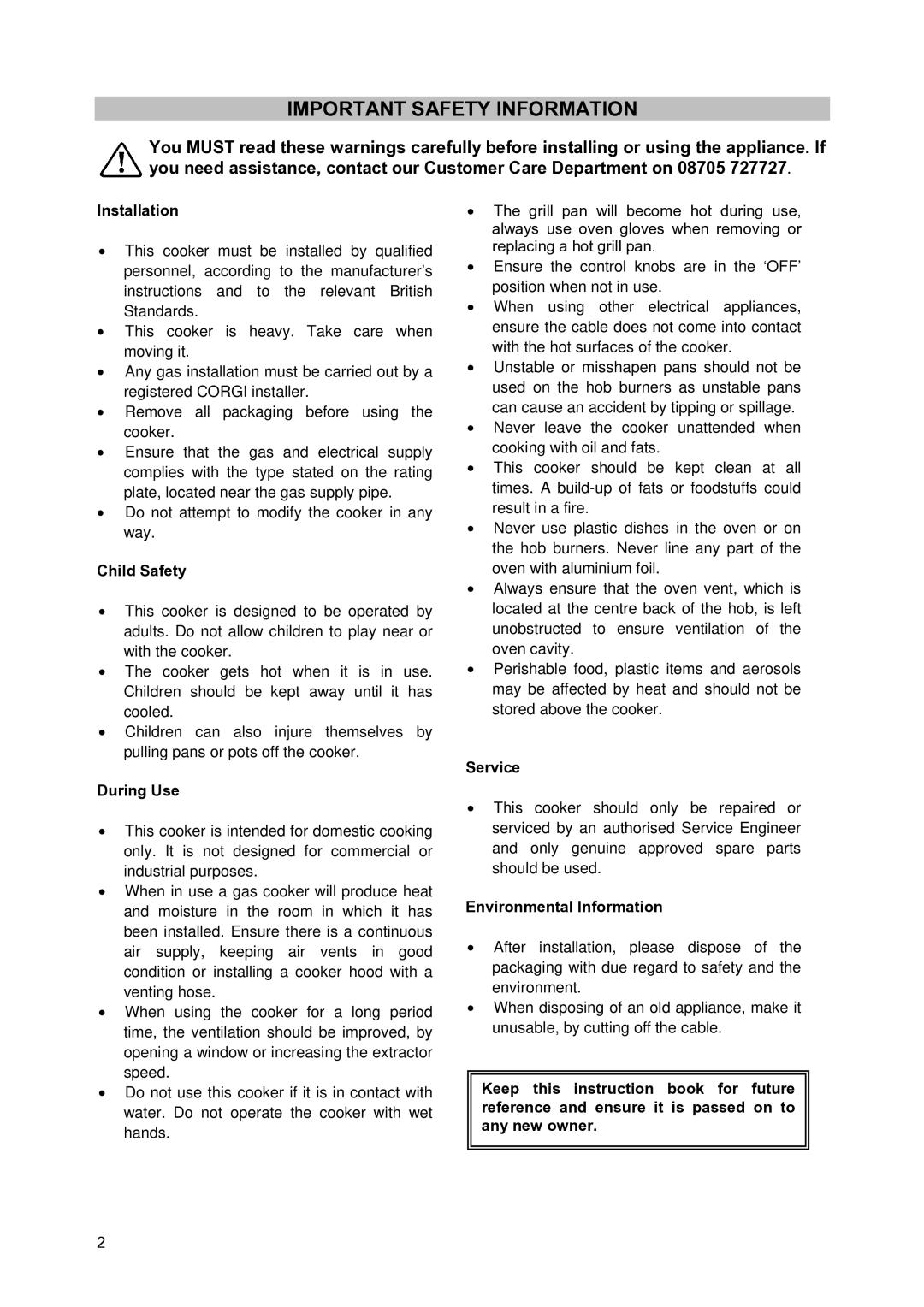 Zanussi ZCM900X manual Important Safety Information 