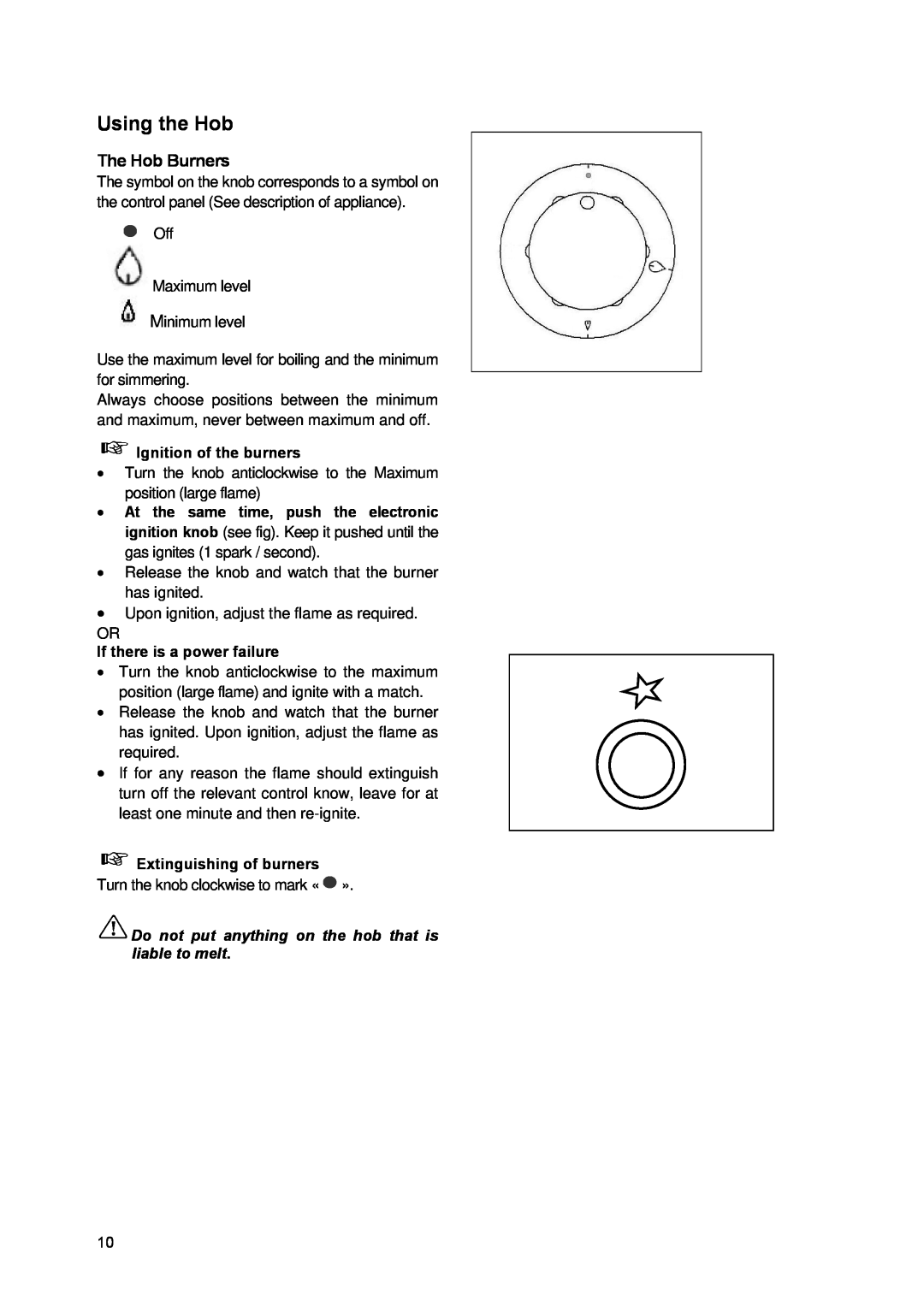 Zanussi ZCM900X manual Using the Hob, The Hob Burners 
