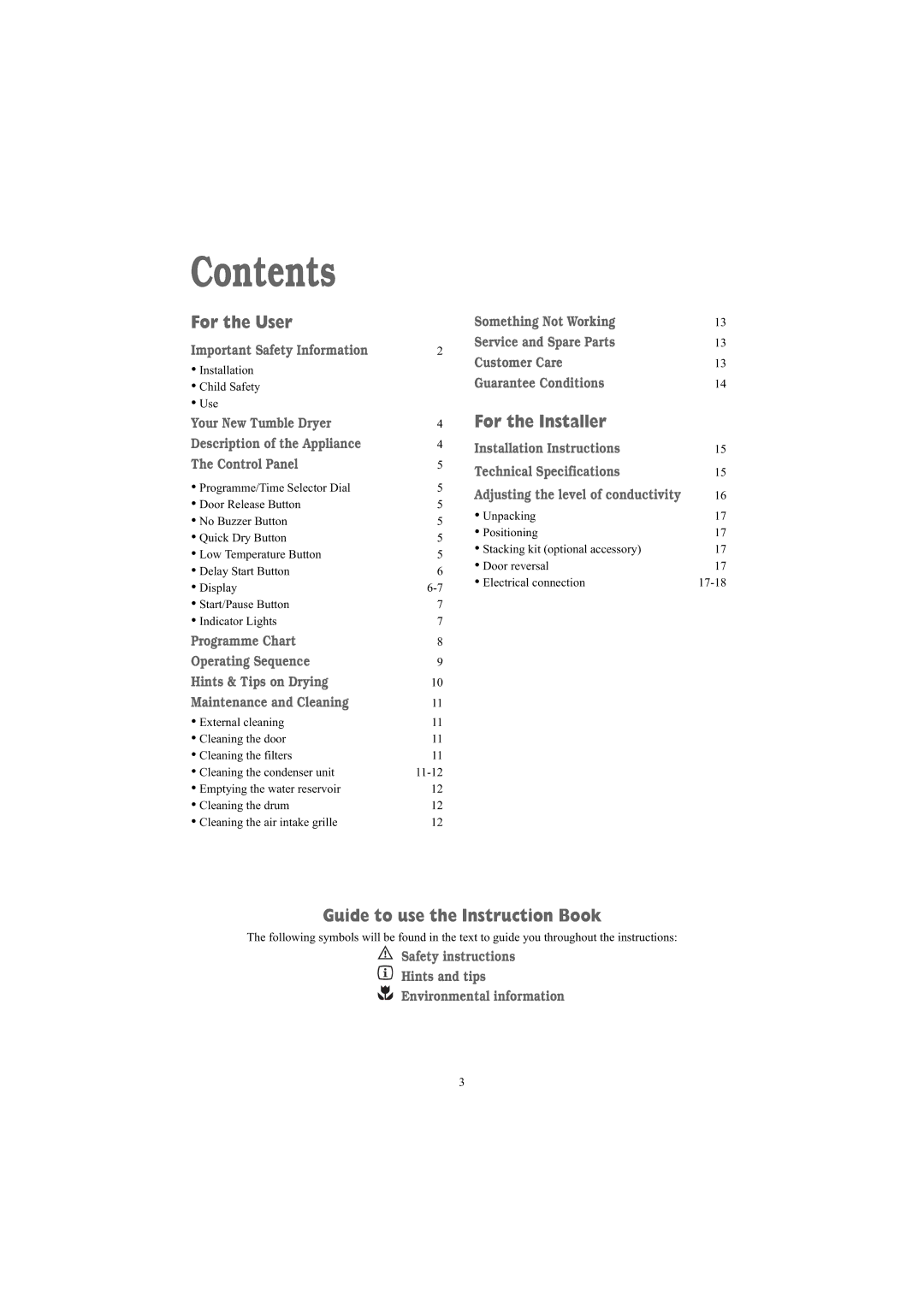 Zanussi ZDB 5377 W manual Contents 